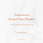 Ecommerce Product Page Checklist