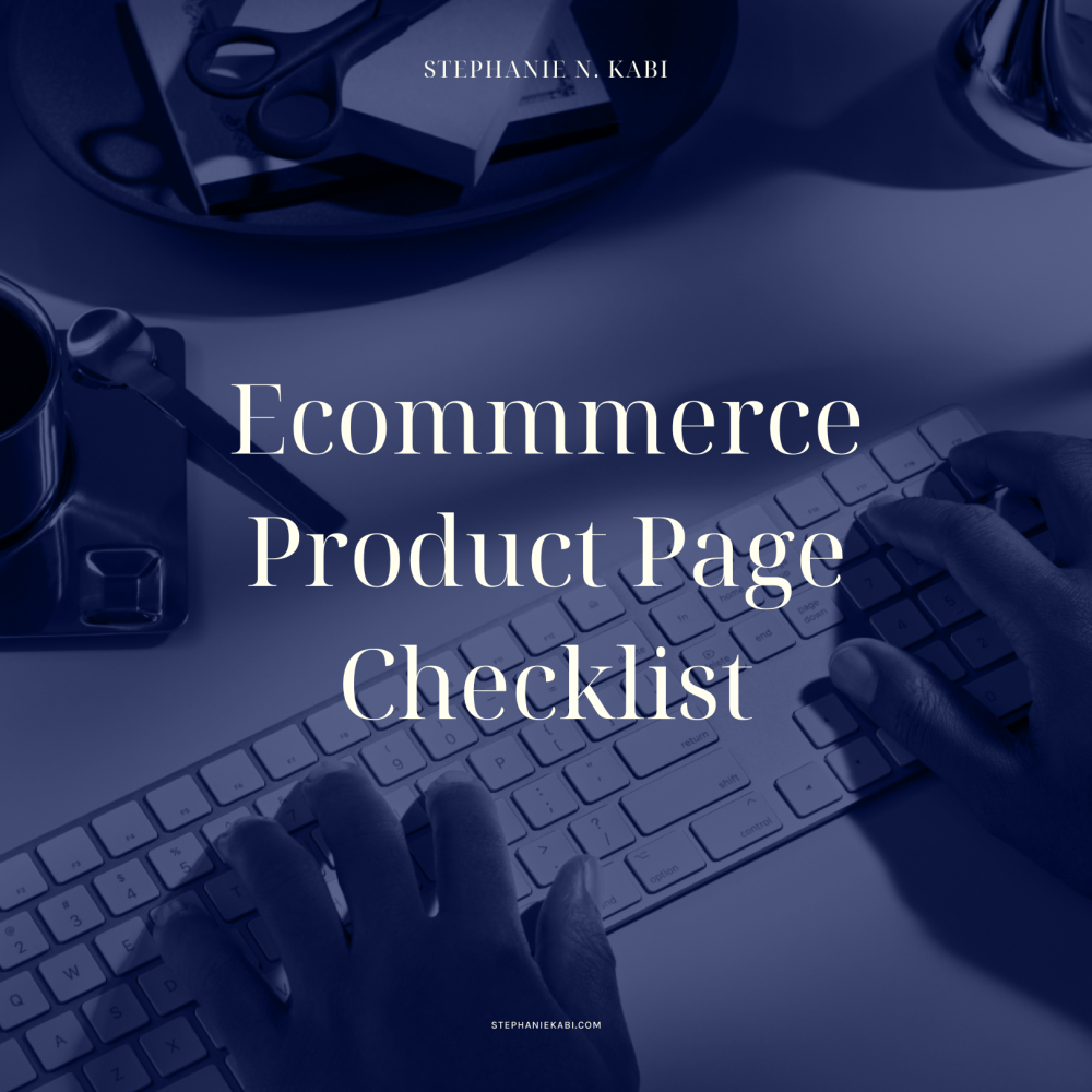 Ecommerce Product Page Checklist